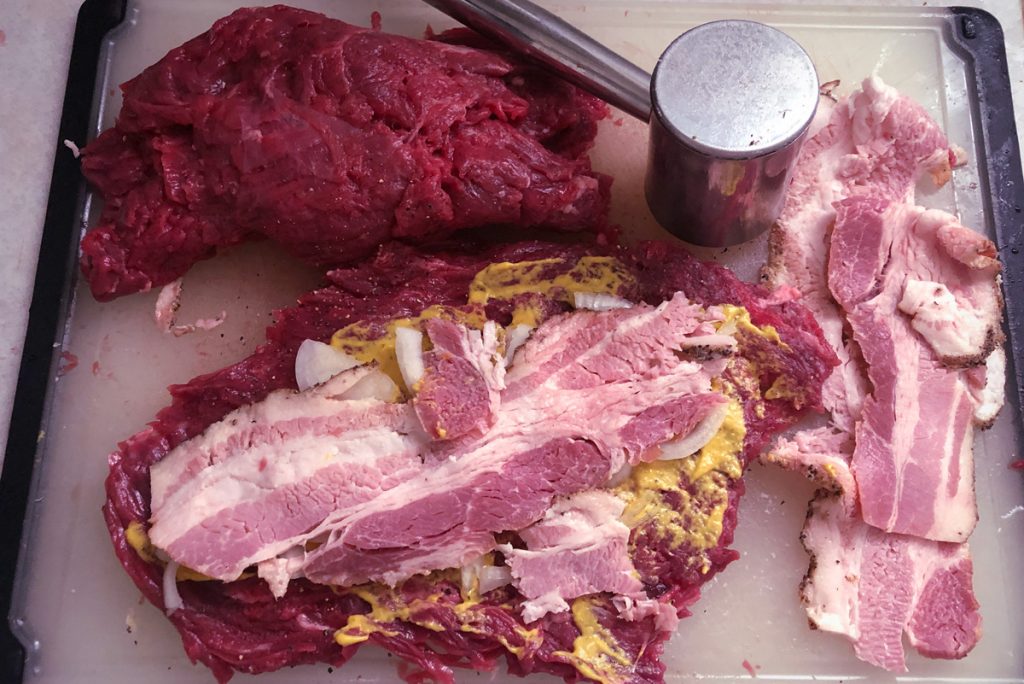 beef rolls with bacon