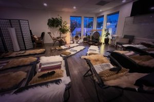 Siskiyou Vital Medicine Room prepared for a relaxing sound bowl session